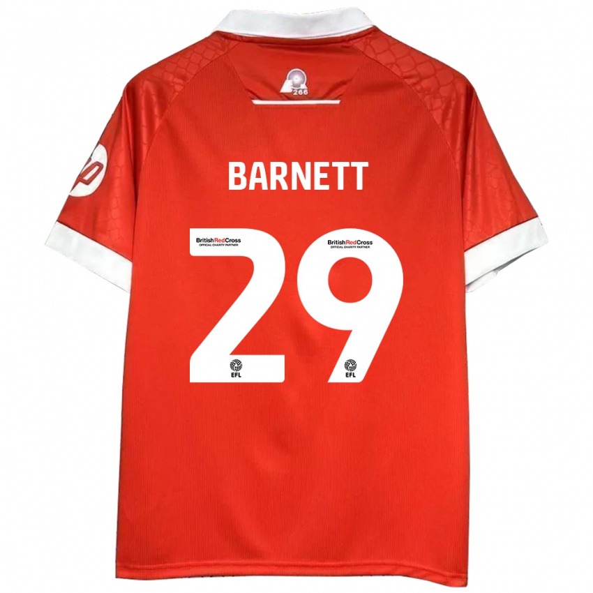 Niño Camiseta Ryan Barnett #29 Rojo Blanco 1ª Equipación 2024/25 La Camisa