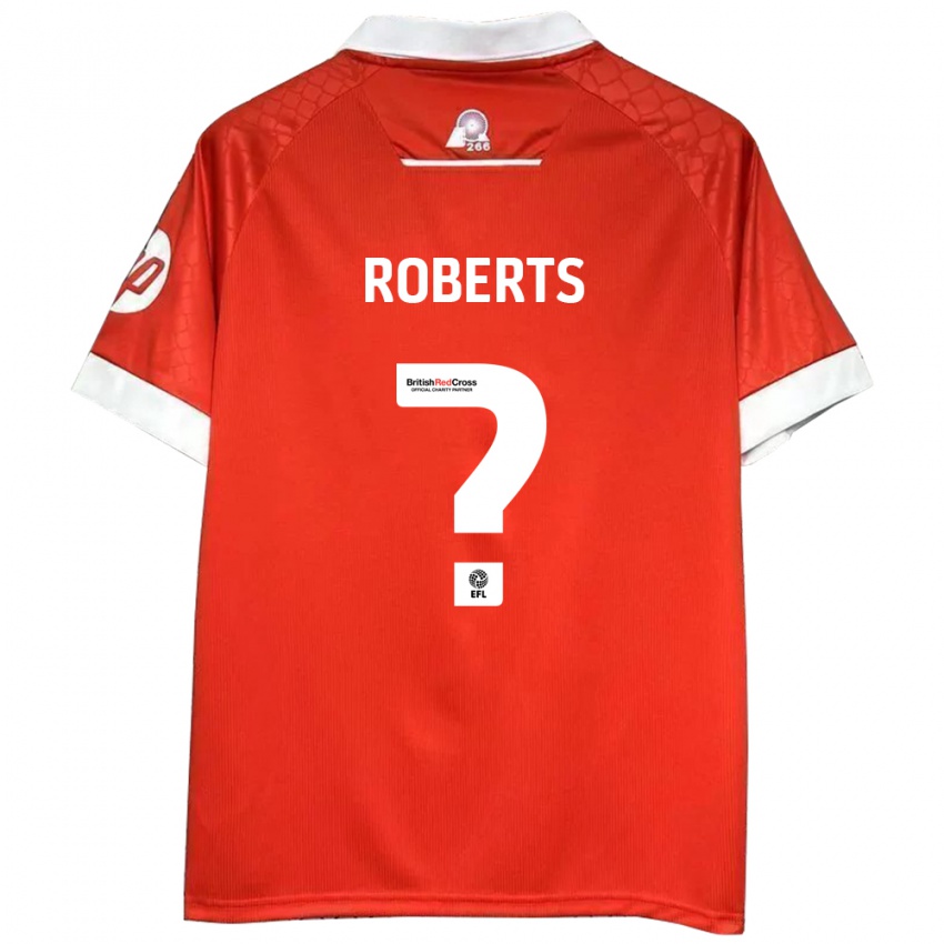 Niño Camiseta Hari Roberts #0 Rojo Blanco 1ª Equipación 2024/25 La Camisa