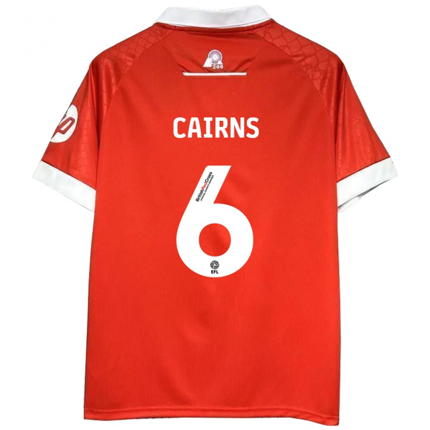 Niño Camiseta Brooke Cairns #6 Rojo Blanco 1ª Equipación 2024/25 La Camisa