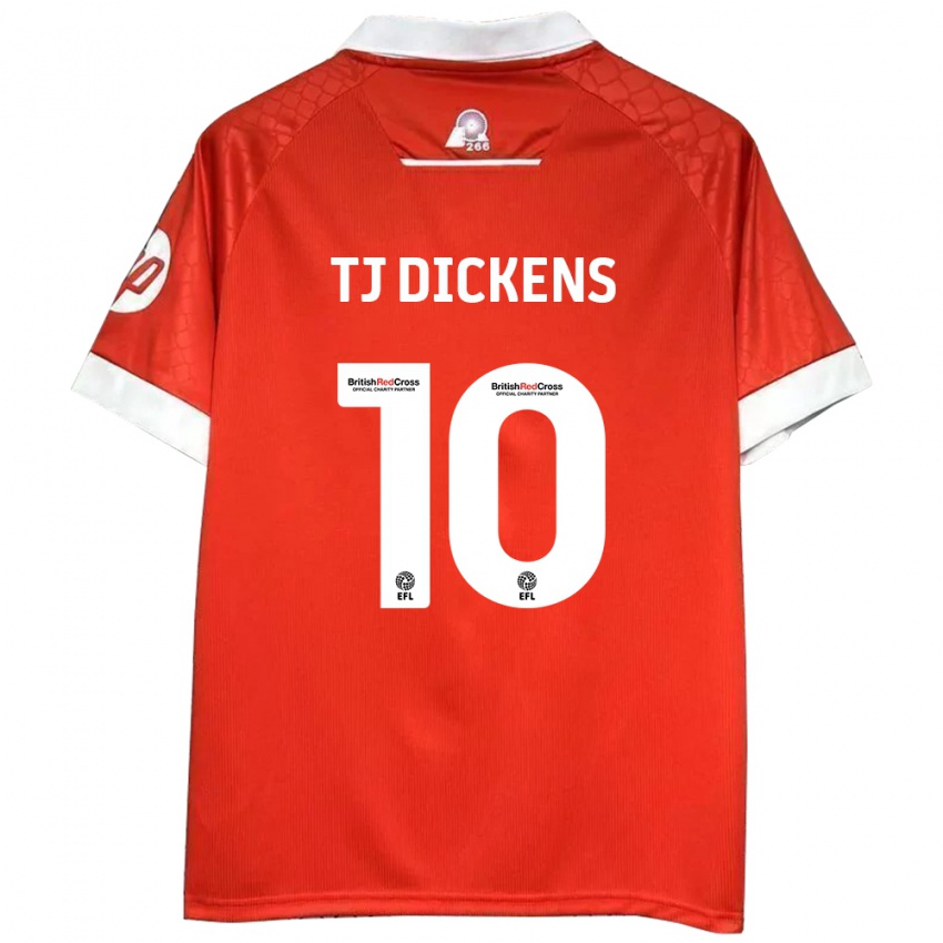 Niño Camiseta Tonicha Tj Dickens #10 Rojo Blanco 1ª Equipación 2024/25 La Camisa