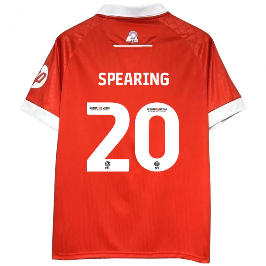 Niño Camiseta Natasha Spearing #20 Rojo Blanco 1ª Equipación 2024/25 La Camisa