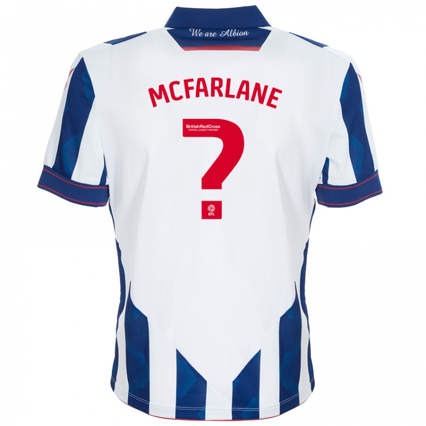 Niño Camiseta Ellie Mcfarlane #0 Blanco Azul Oscuro 1ª Equipación 2024/25 La Camisa