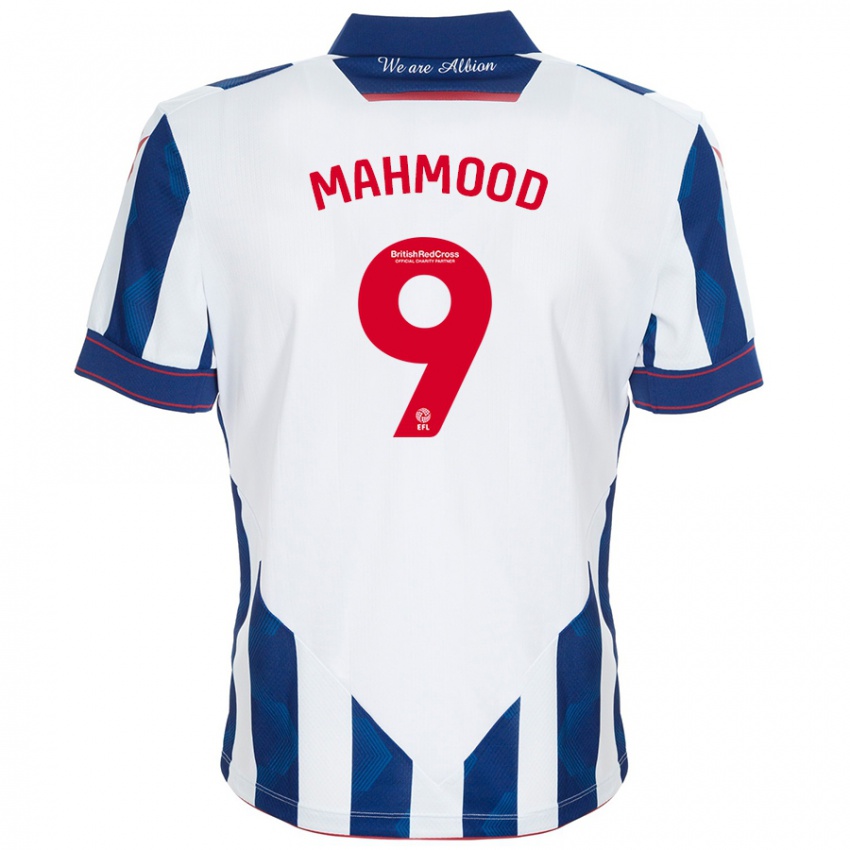 Niño Camiseta Mariam Mahmood #9 Blanco Azul Oscuro 1ª Equipación 2024/25 La Camisa