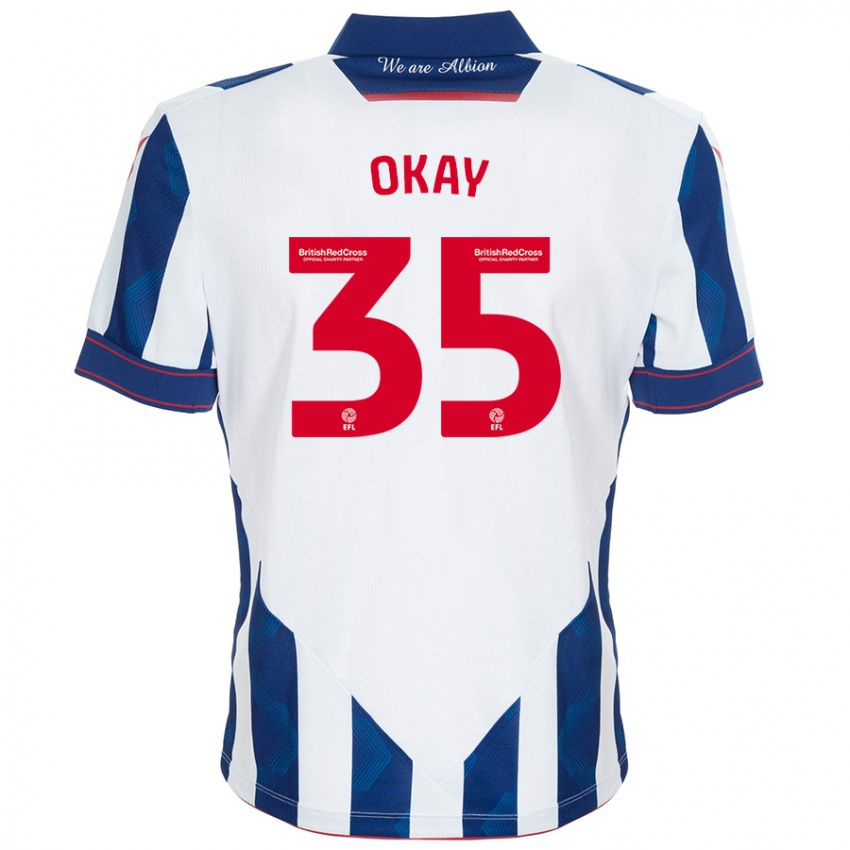 Niño Camiseta Okay Yokuşlu #35 Blanco Azul Oscuro 1ª Equipación 2024/25 La Camisa