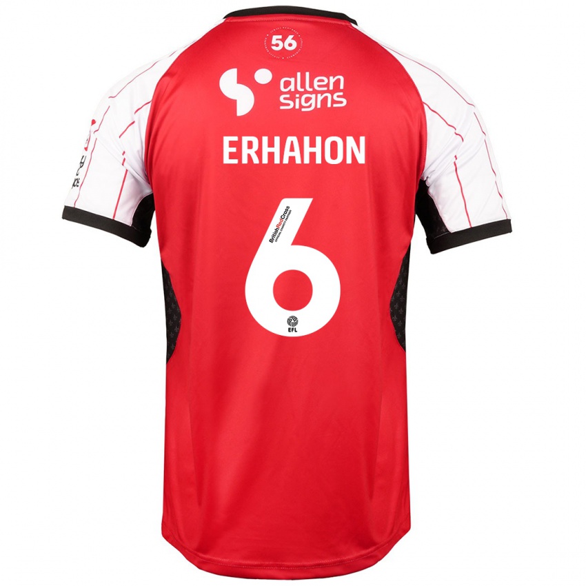 Niño Camiseta Ethan Erhahon #6 Blanco 1ª Equipación 2024/25 La Camisa