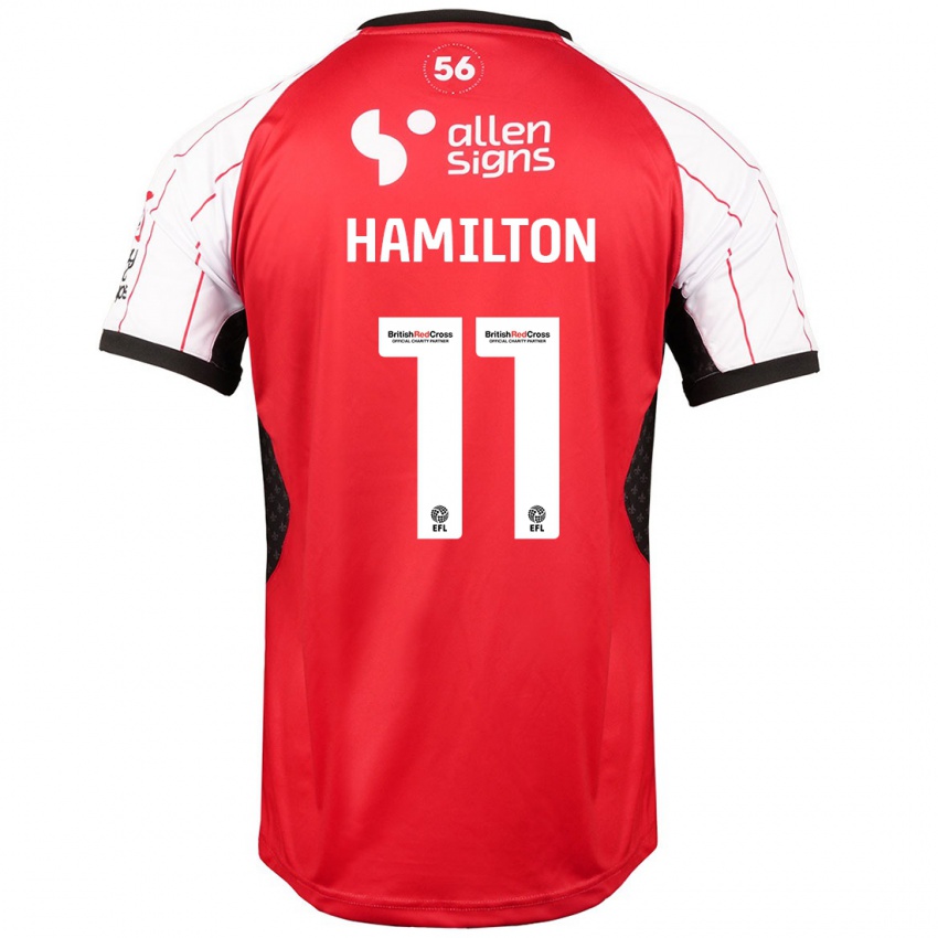 Niño Camiseta Ethan Hamilton #11 Blanco 1ª Equipación 2024/25 La Camisa