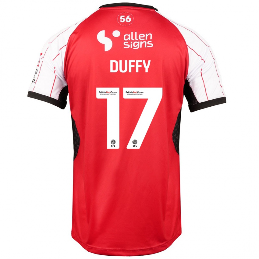 Niño Camiseta Dylan Duffy #17 Blanco 1ª Equipación 2024/25 La Camisa