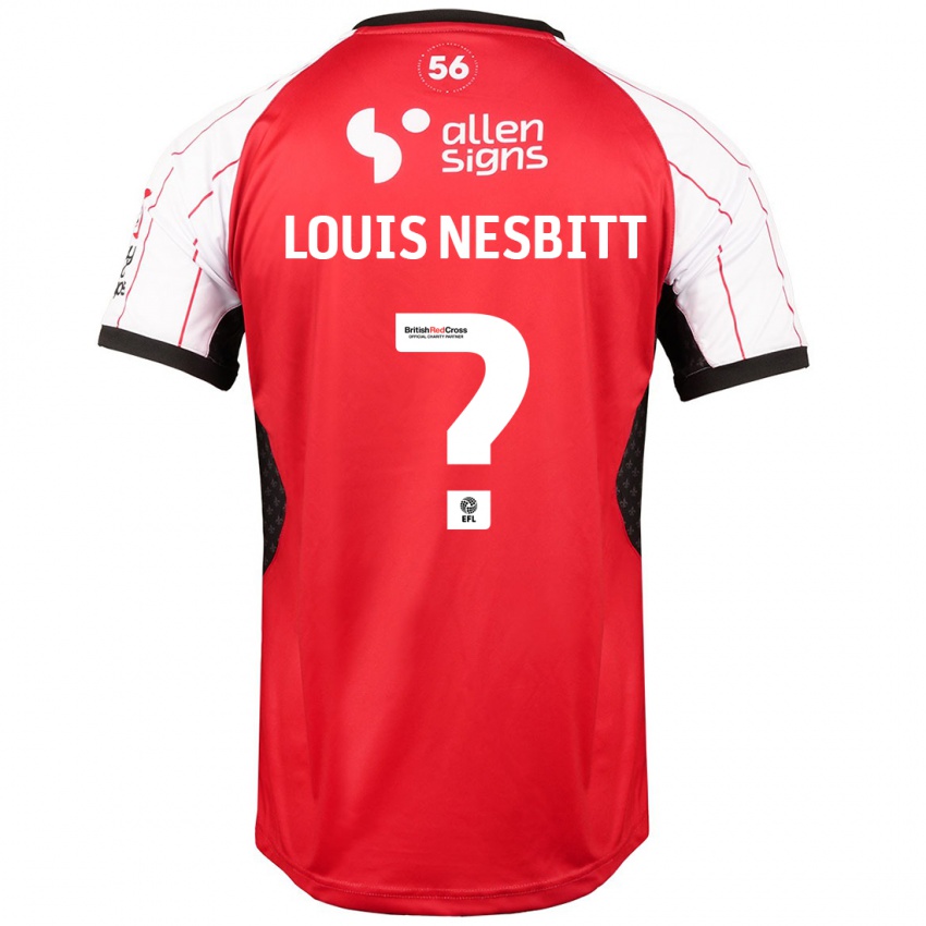 Niño Camiseta Louis Nesbitt #0 Blanco 1ª Equipación 2024/25 La Camisa