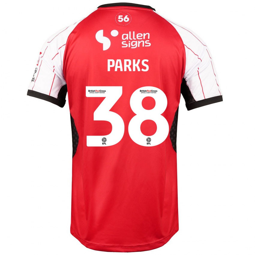 Niño Camiseta Charlie Parks #38 Blanco 1ª Equipación 2024/25 La Camisa