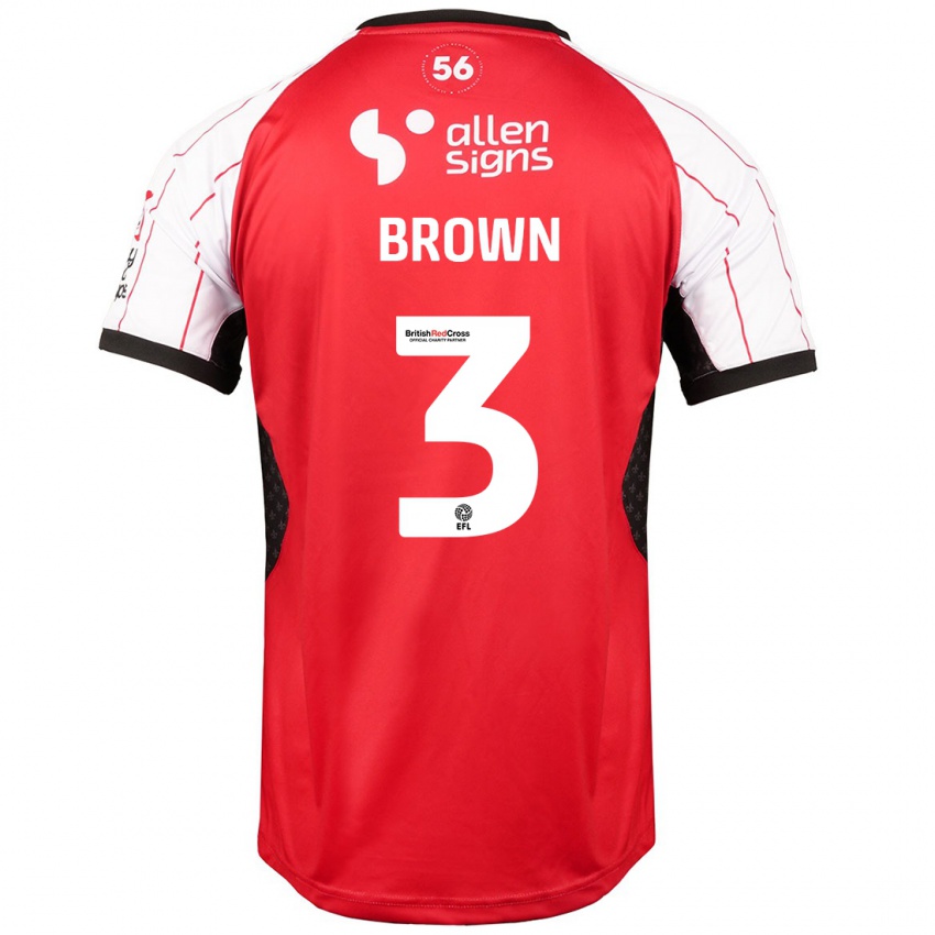 Niño Camiseta Jaden Brown #3 Blanco 1ª Equipación 2024/25 La Camisa