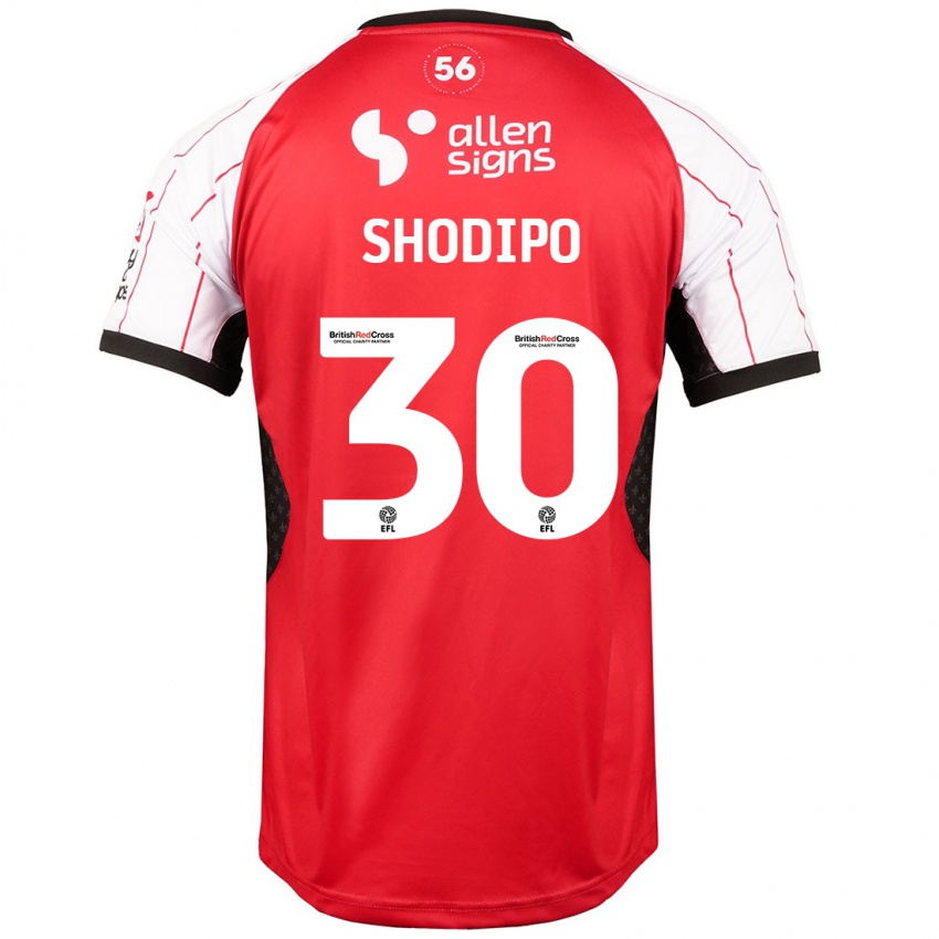 Niño Camiseta Olamide Shodipo #30 Blanco 1ª Equipación 2024/25 La Camisa