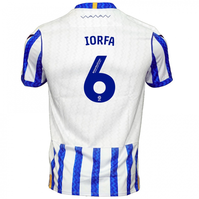 Niño Camiseta Dominic Iorfa #6 Azul Blanco 1ª Equipación 2024/25 La Camisa