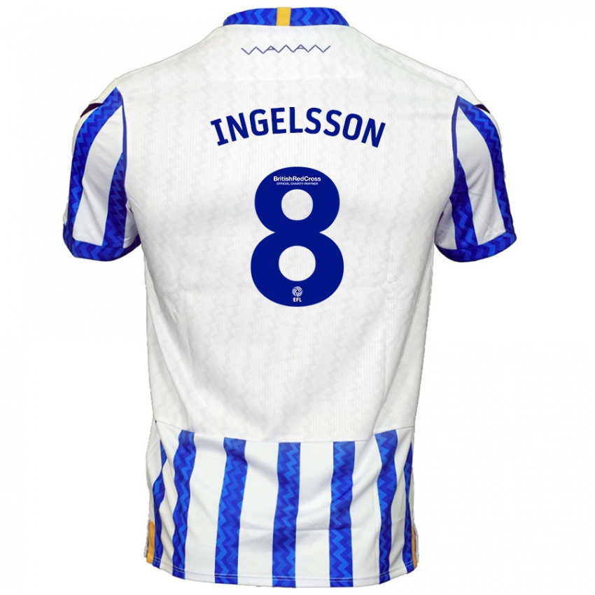 Niño Camiseta Svante Ingelsson #8 Azul Blanco 1ª Equipación 2024/25 La Camisa