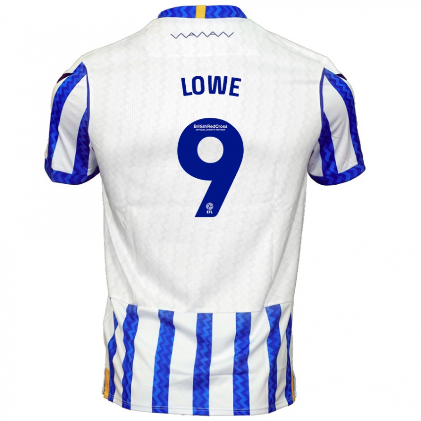 Niño Camiseta Jamal Lowe #9 Azul Blanco 1ª Equipación 2024/25 La Camisa