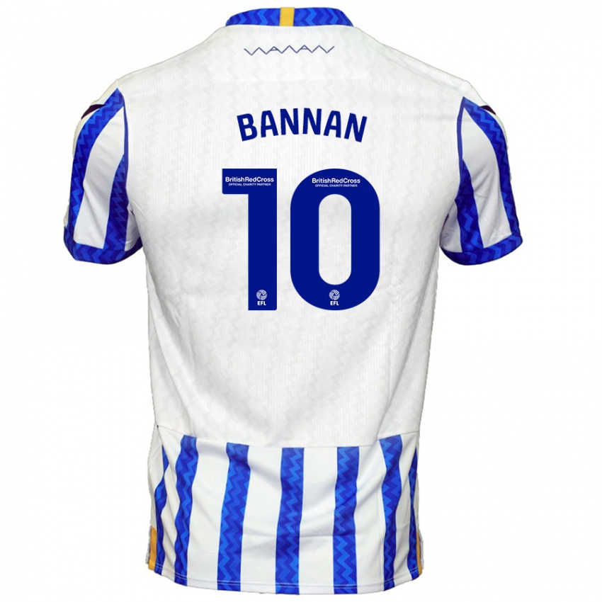 Niño Camiseta Barry Bannan #10 Azul Blanco 1ª Equipación 2024/25 La Camisa