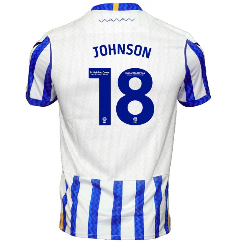 Niño Camiseta Marvin Johnson #18 Azul Blanco 1ª Equipación 2024/25 La Camisa