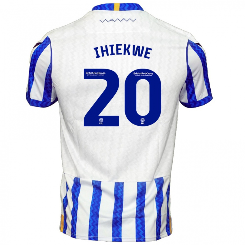 Niño Camiseta Michael Ihiekwe #20 Azul Blanco 1ª Equipación 2024/25 La Camisa