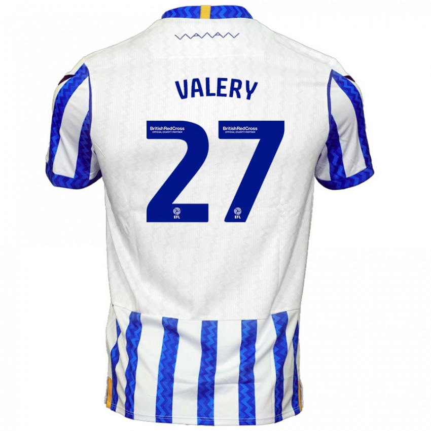 Niño Camiseta Yan Valery #27 Azul Blanco 1ª Equipación 2024/25 La Camisa