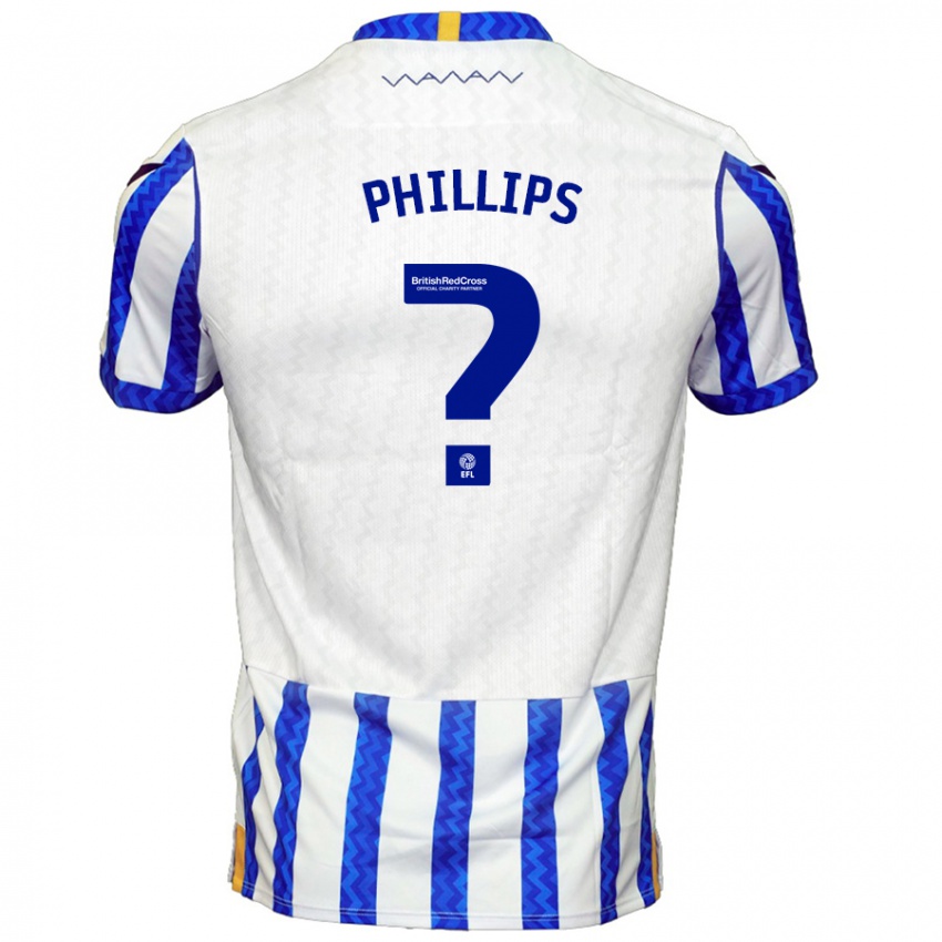 Niño Camiseta Jack Phillips #0 Azul Blanco 1ª Equipación 2024/25 La Camisa