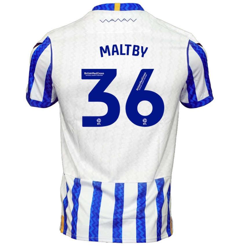 Niño Camiseta Mackenzie Maltby #36 Azul Blanco 1ª Equipación 2024/25 La Camisa