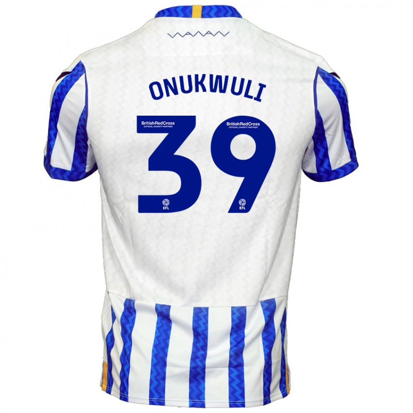 Niño Camiseta Favour Onukwuli #39 Azul Blanco 1ª Equipación 2024/25 La Camisa