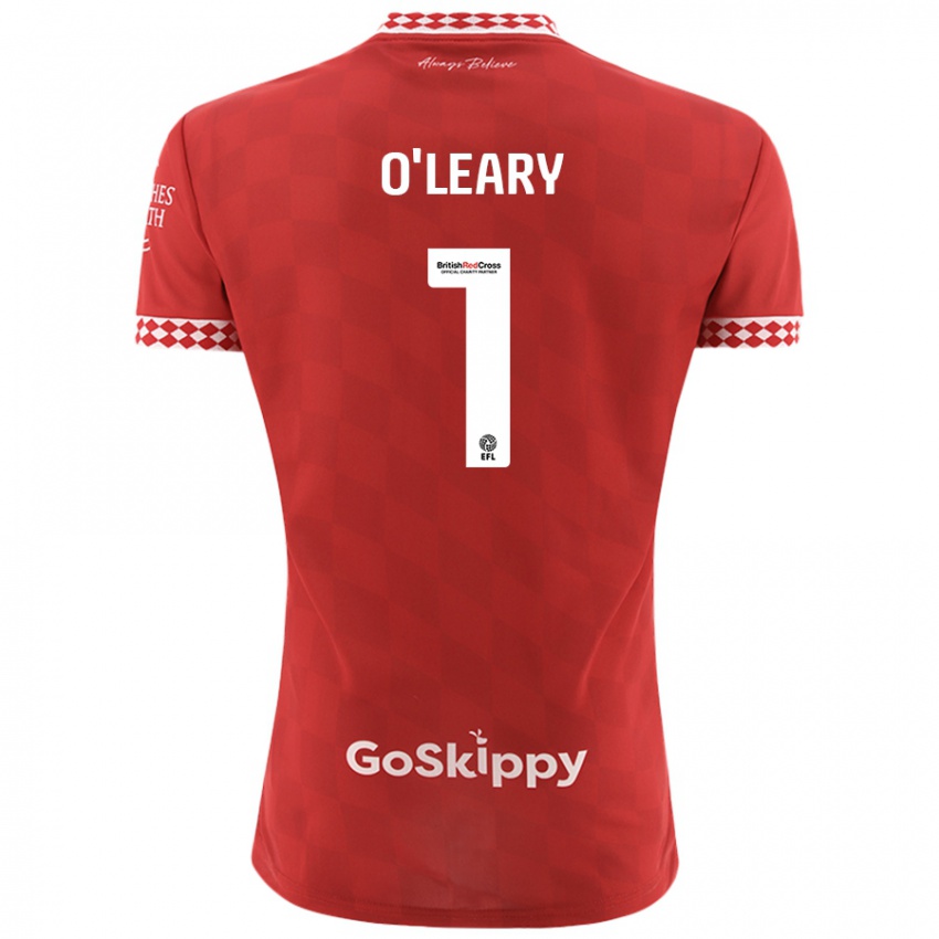 Niño Camiseta Max O'leary #1 Rojo 1ª Equipación 2024/25 La Camisa