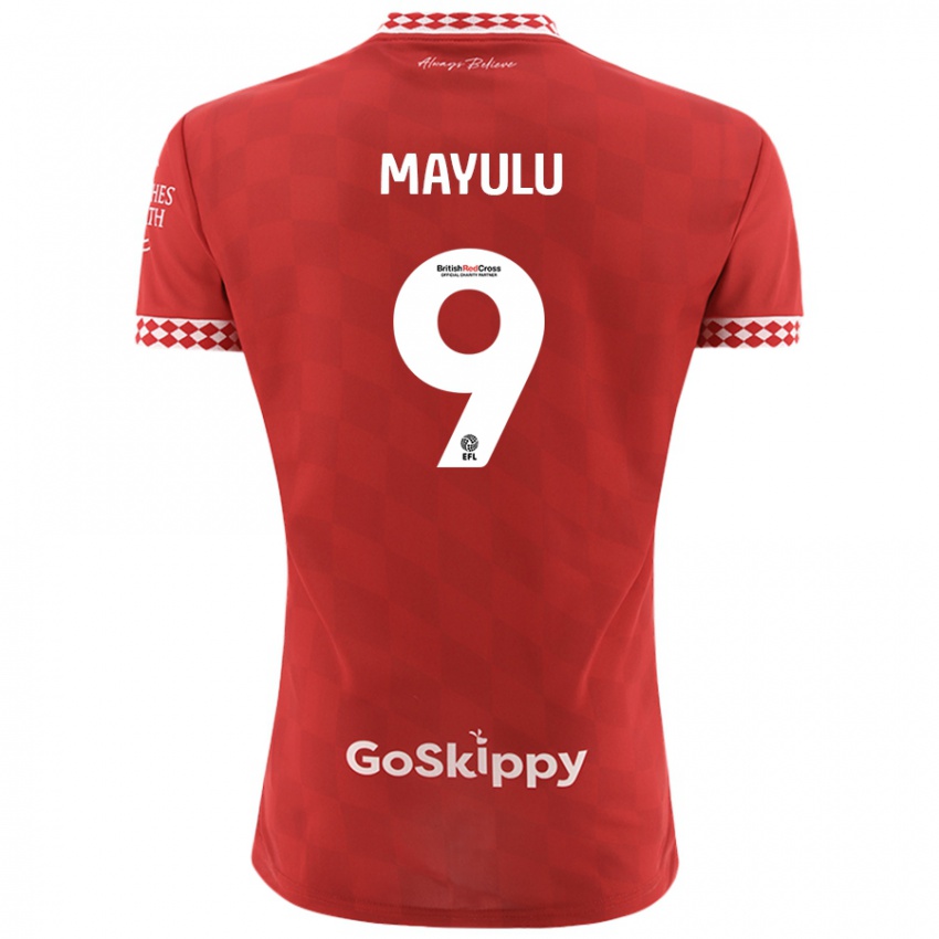 Niño Camiseta Fally Mayulu #9 Rojo 1ª Equipación 2024/25 La Camisa