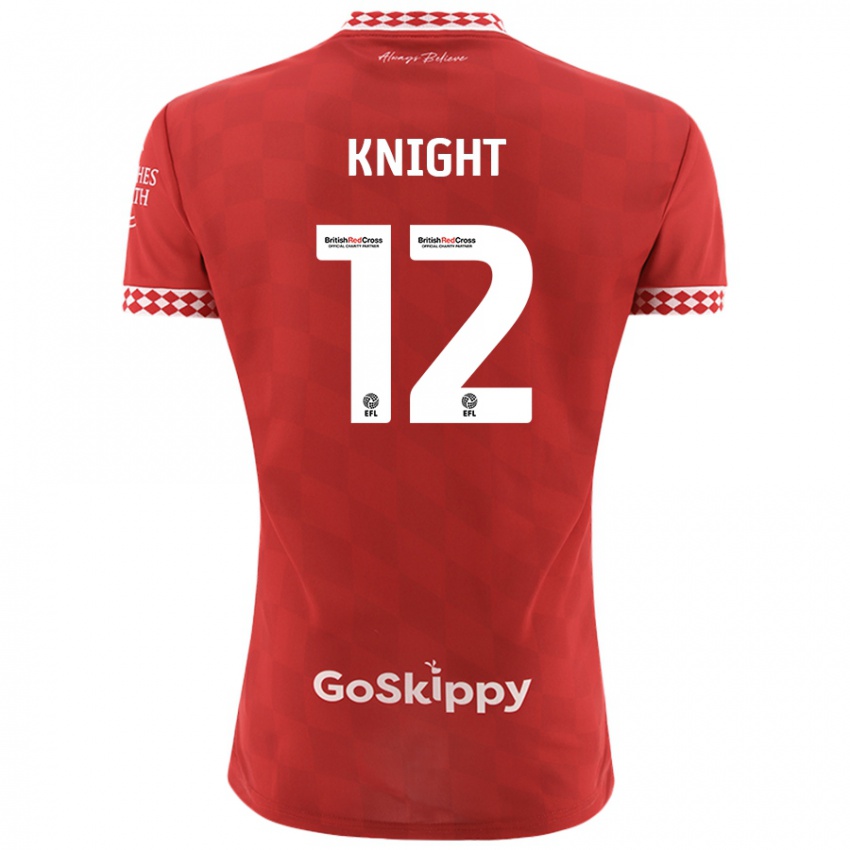 Niño Camiseta Jason Knight #12 Rojo 1ª Equipación 2024/25 La Camisa