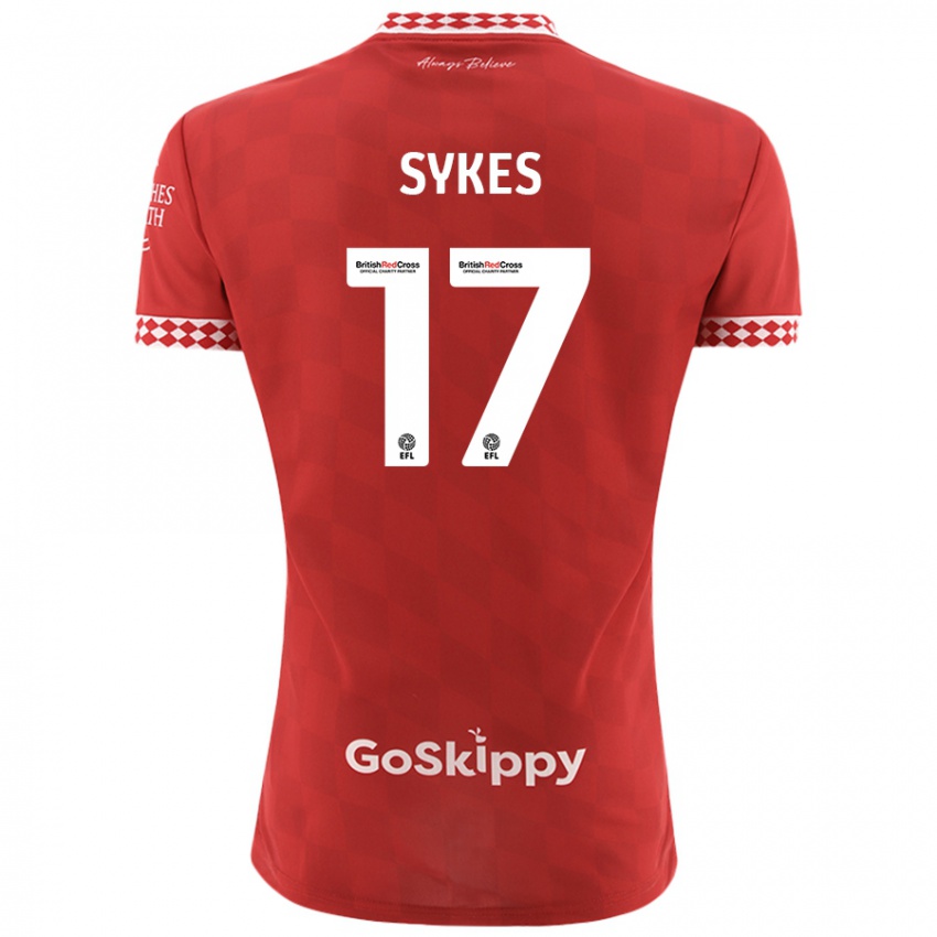 Niño Camiseta Mark Sykes #17 Rojo 1ª Equipación 2024/25 La Camisa