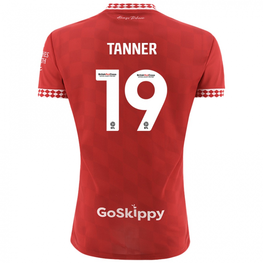 Niño Camiseta George Tanner #19 Rojo 1ª Equipación 2024/25 La Camisa