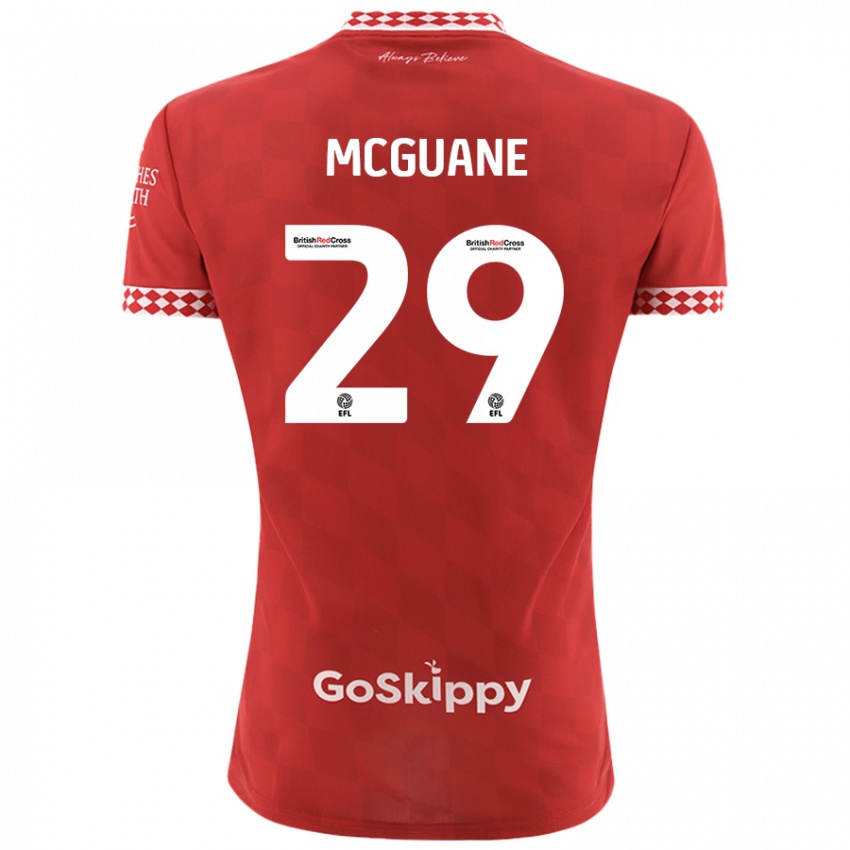 Niño Camiseta Marcus Mcguane #29 Rojo 1ª Equipación 2024/25 La Camisa