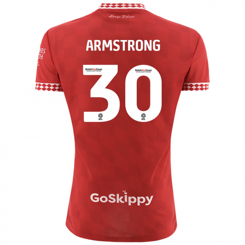 Niño Camiseta Sinclair Armstrong #30 Rojo 1ª Equipación 2024/25 La Camisa