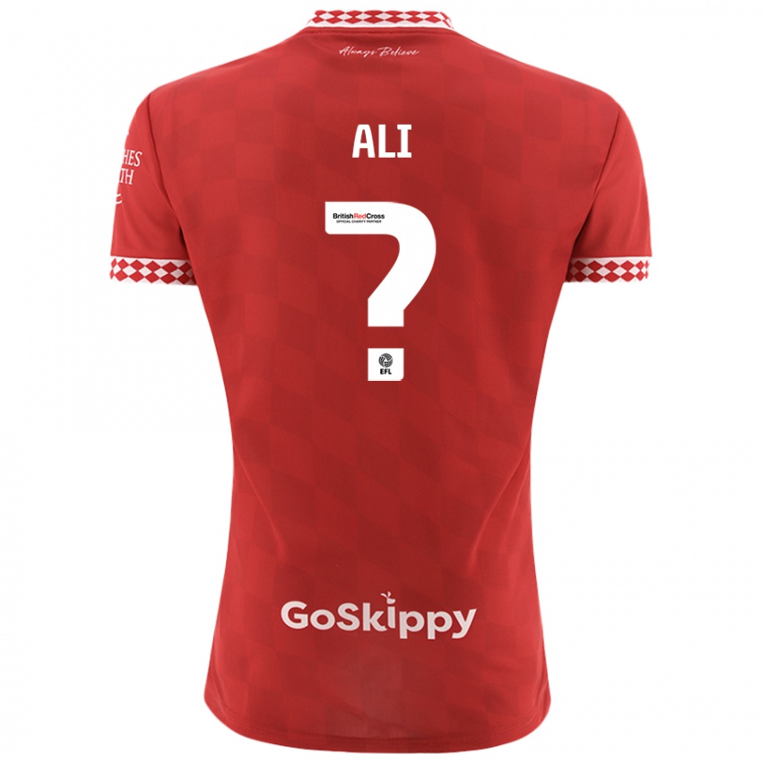 Niño Camiseta Zack Ali #0 Rojo 1ª Equipación 2024/25 La Camisa