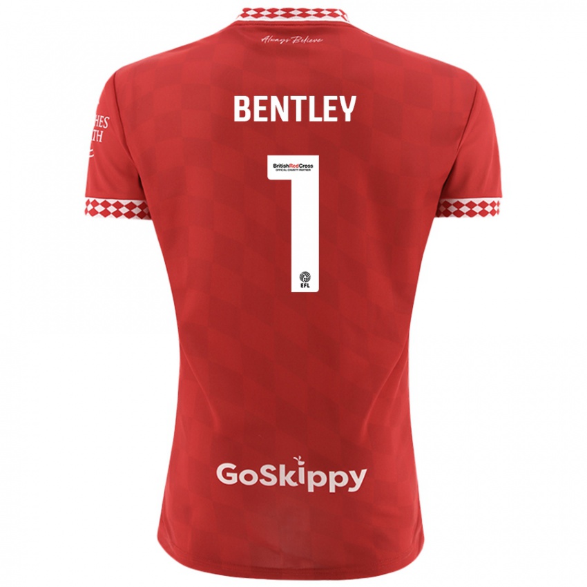 Niño Camiseta Fran Bentley #1 Rojo 1ª Equipación 2024/25 La Camisa