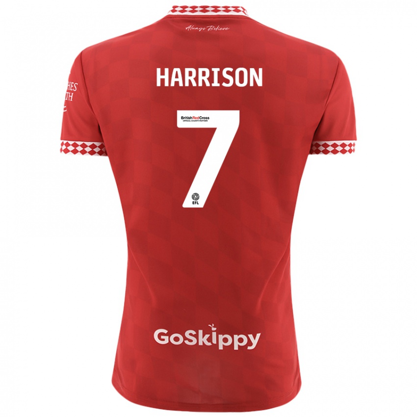 Niño Camiseta Abi Harrison #7 Rojo 1ª Equipación 2024/25 La Camisa