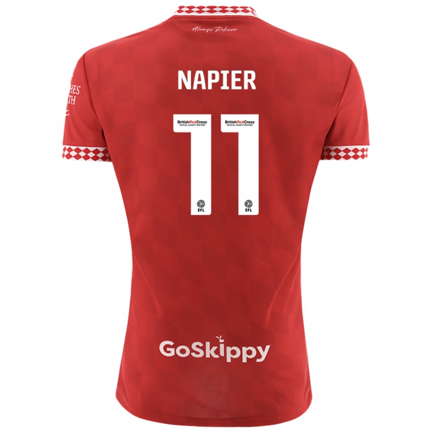 Niño Camiseta Jamie-Lee Napier #11 Rojo 1ª Equipación 2024/25 La Camisa