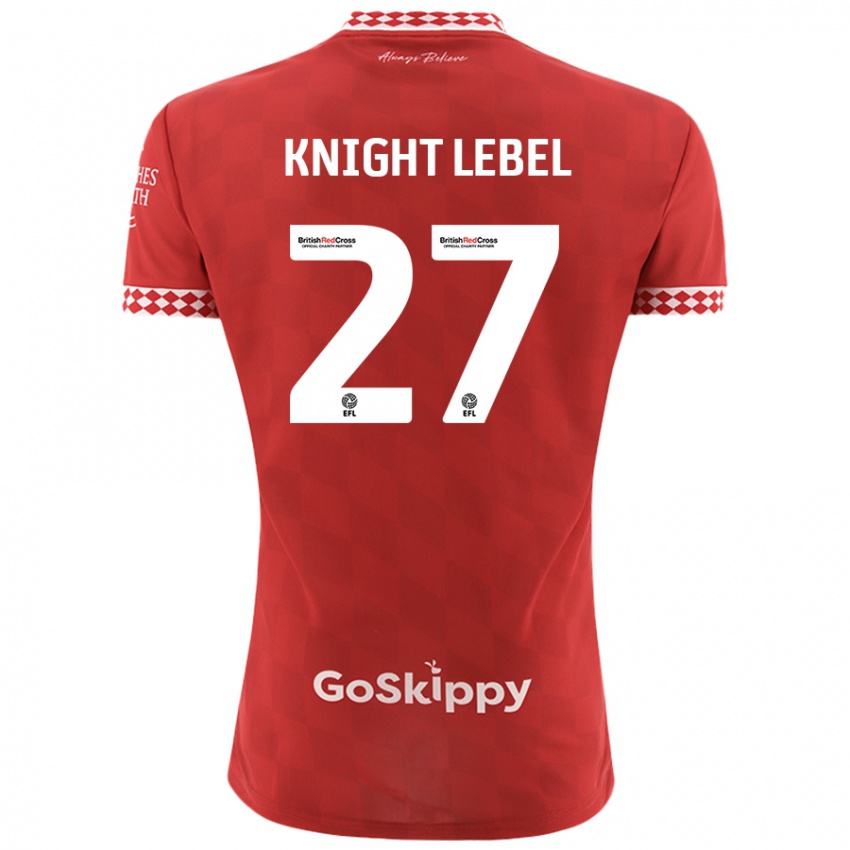 Niño Camiseta Jamie Knight-Lebel #27 Rojo 1ª Equipación 2024/25 La Camisa