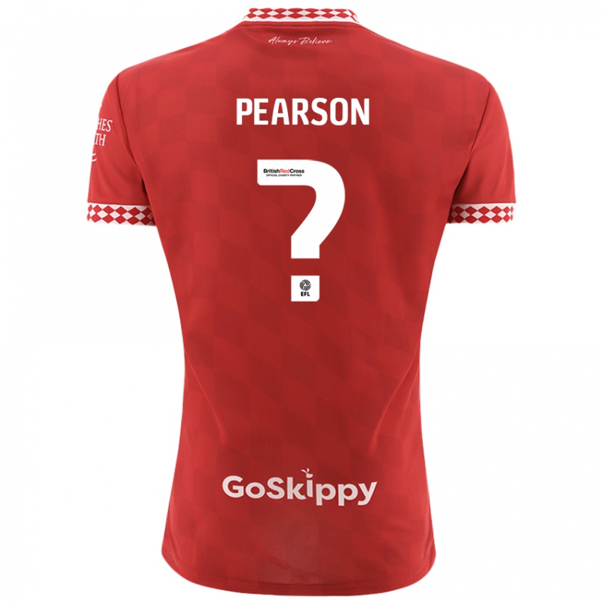 Niño Camiseta Sam Pearson #0 Rojo 1ª Equipación 2024/25 La Camisa