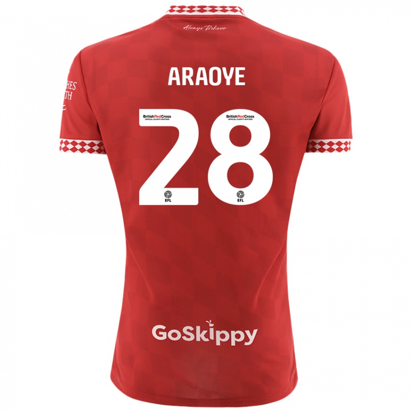 Niño Camiseta Raphael Araoye #28 Rojo 1ª Equipación 2024/25 La Camisa