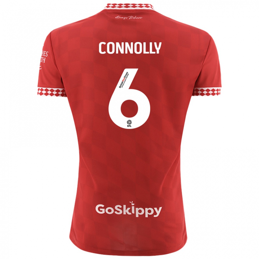 Niño Camiseta Megan Connolly #6 Rojo 1ª Equipación 2024/25 La Camisa