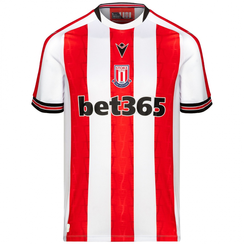 Niño Camiseta Luke Mellon #0 Rojo Blanco 1ª Equipación 2024/25 La Camisa