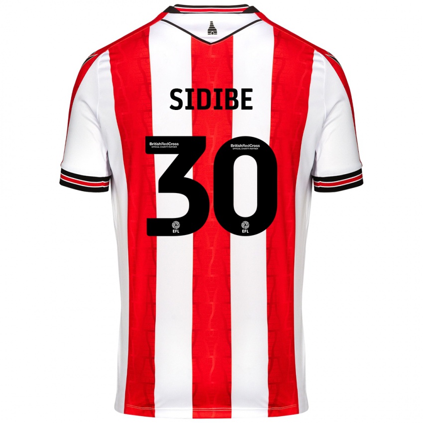 Niño Camiseta Souleymane Sidibe #30 Rojo Blanco 1ª Equipación 2024/25 La Camisa