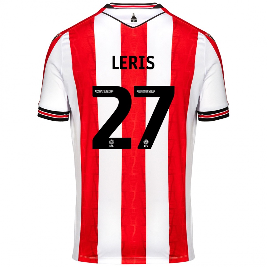 Niño Camiseta Mehdi Léris #27 Rojo Blanco 1ª Equipación 2024/25 La Camisa