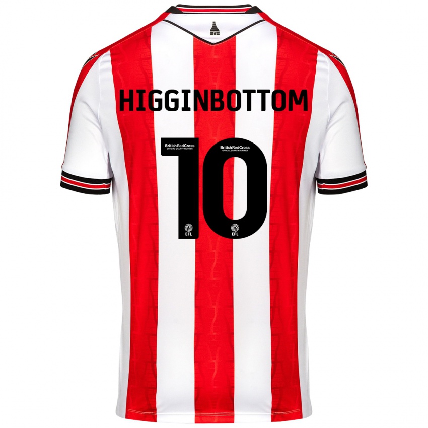 Niño Camiseta Alice Higginbottom #10 Rojo Blanco 1ª Equipación 2024/25 La Camisa