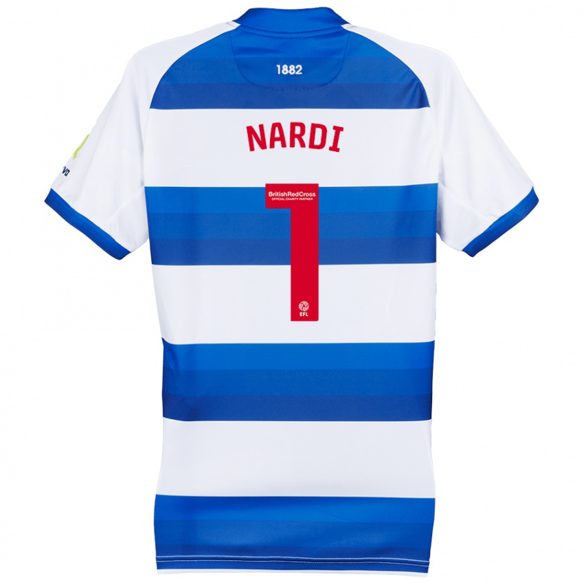 Niño Camiseta Paul Nardi #1 Blanco Azul 1ª Equipación 2024/25 La Camisa