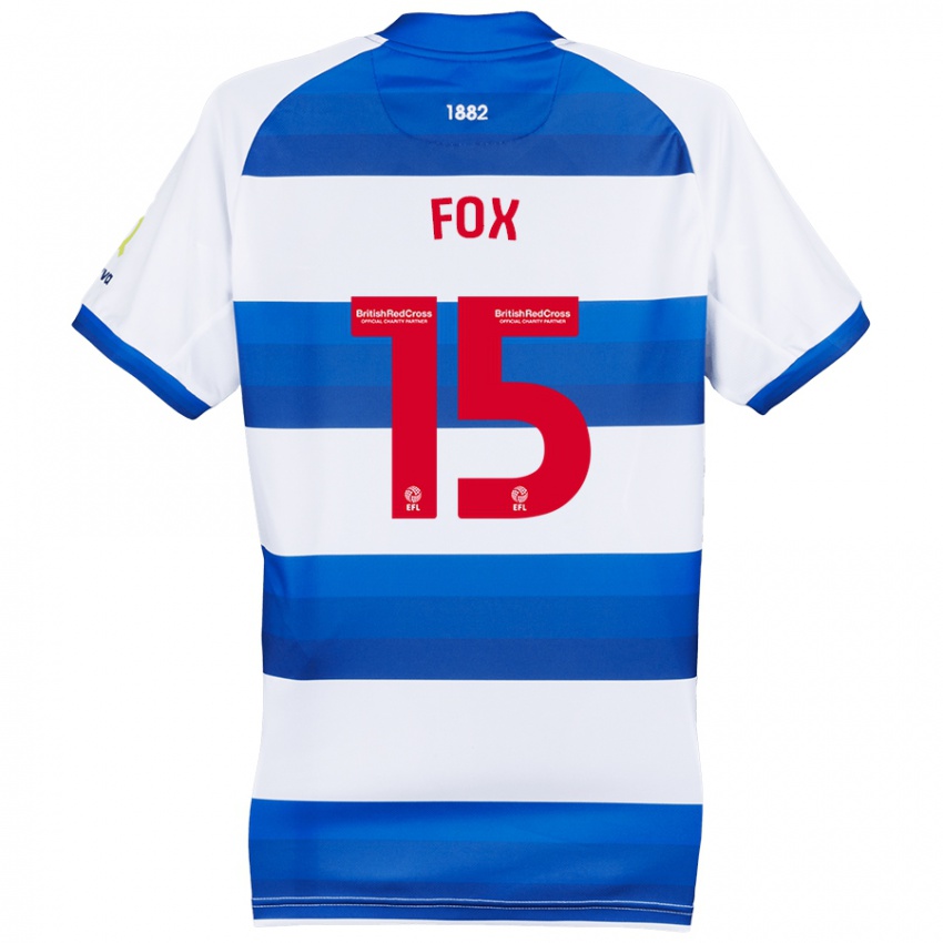 Niño Camiseta Morgan Fox #15 Blanco Azul 1ª Equipación 2024/25 La Camisa