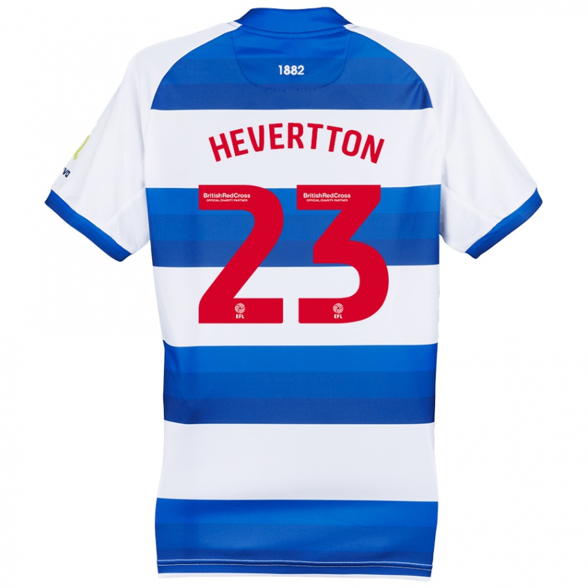 Niño Camiseta Hevertton #23 Blanco Azul 1ª Equipación 2024/25 La Camisa