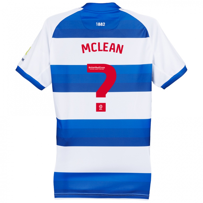 Niño Camiseta Mason Mclean #0 Blanco Azul 1ª Equipación 2024/25 La Camisa