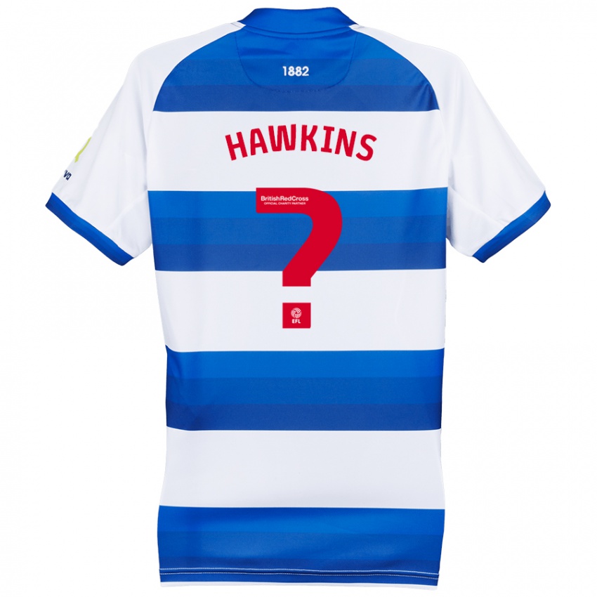 Niño Camiseta Henry Hawkins #0 Blanco Azul 1ª Equipación 2024/25 La Camisa