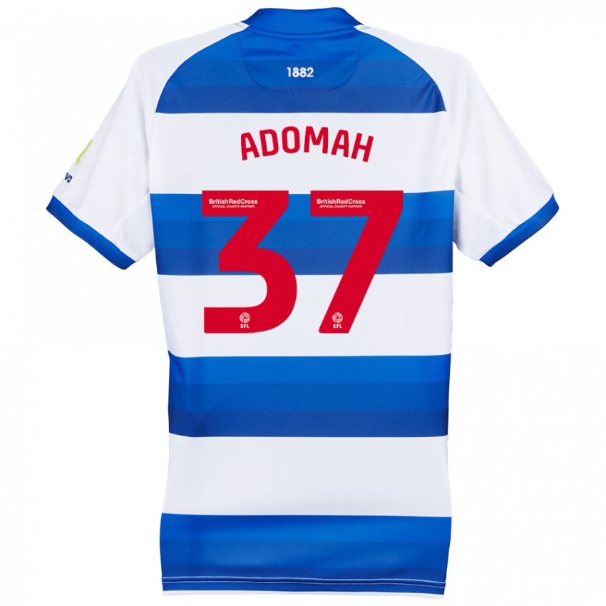 Niño Camiseta Albert Adomah #37 Blanco Azul 1ª Equipación 2024/25 La Camisa